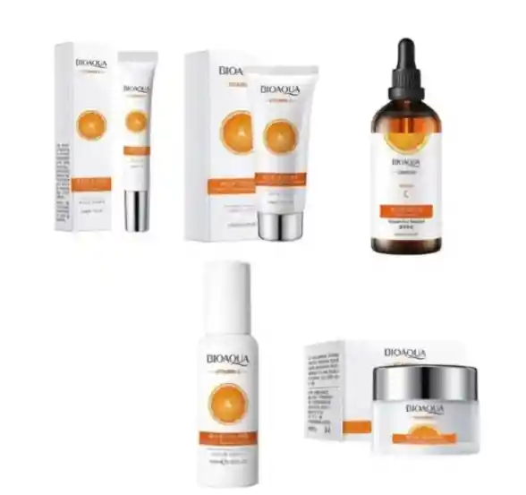Kit Bioaqua Facial Antiedad Vitamina C X 5
