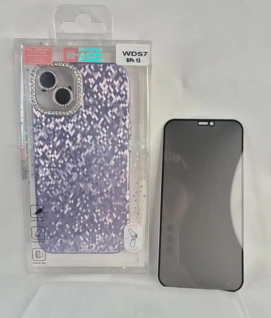 Combo Protector Femenino Iphone 13 Y 14
