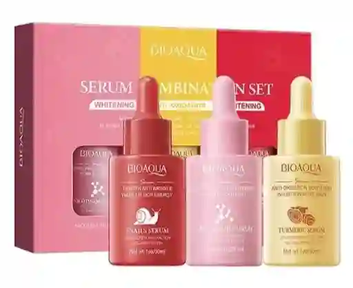 Bioaqua Kit De Sueros Aclarantes X 3 Piel De Cristal
