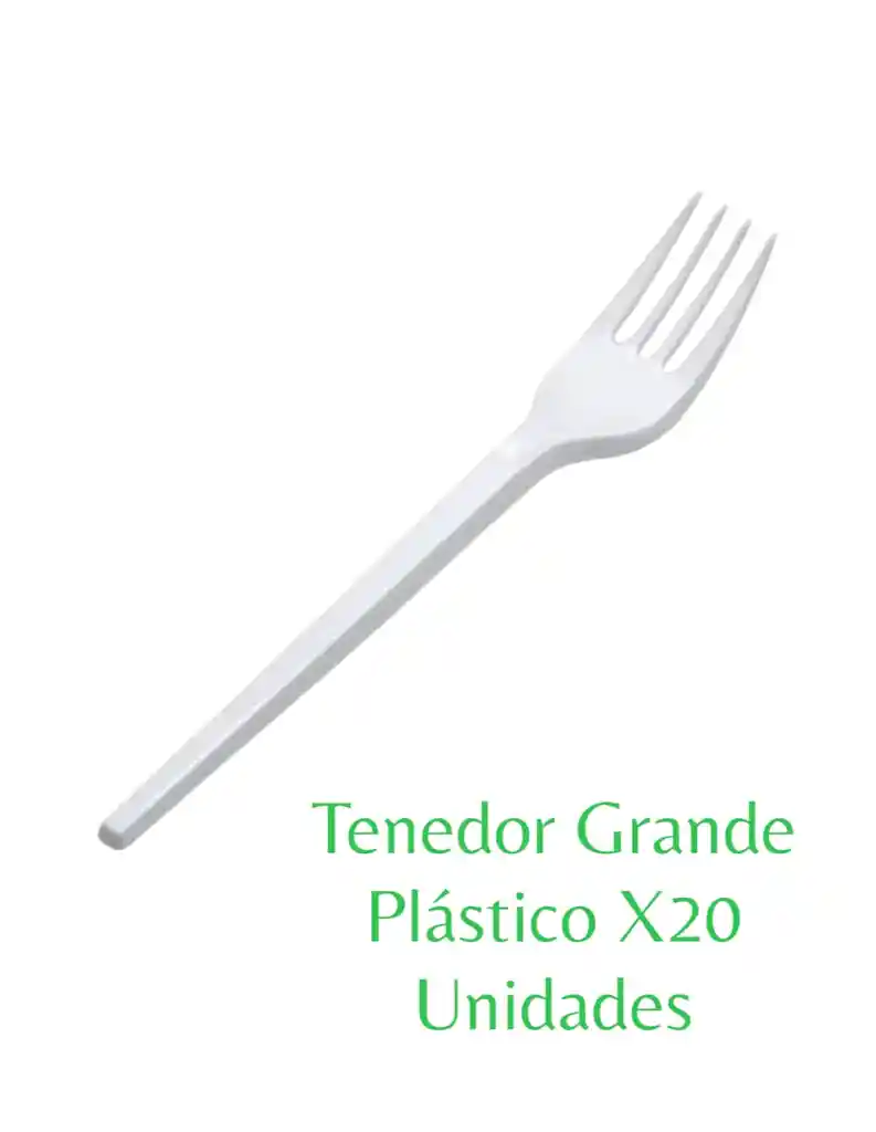 Tenedor Grande De Plástico X20 Unidades