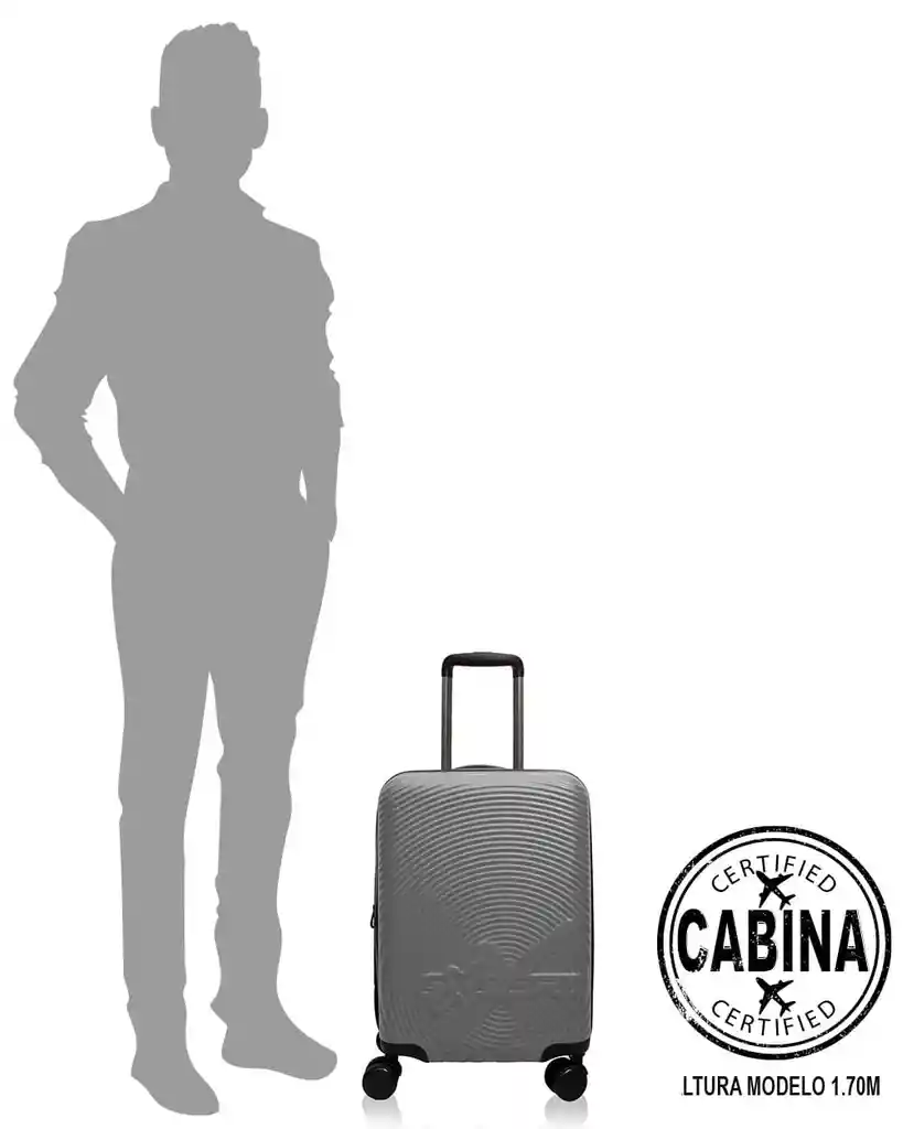 Maleta Rigida Cabina Swing Gris
