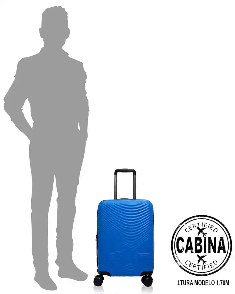 Maleta Rigida Cabina Swing Azul
