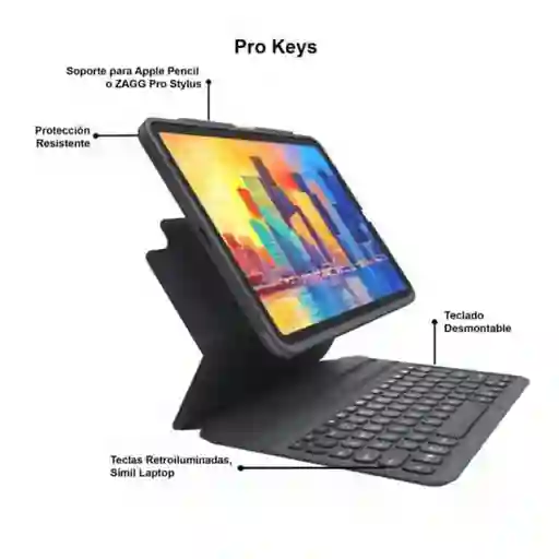 Teclado Con Case Pro Para Ipad Air De 10.9 (4ta Y 5tagen.)