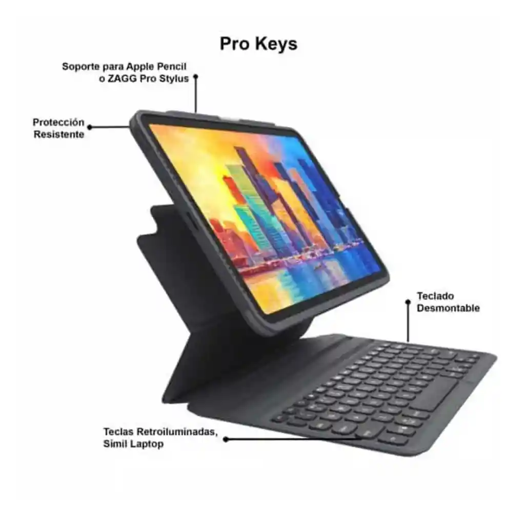 Teclado Con Case Pro Para Ipad Air De 10.9 (4ta Y 5tagen.)