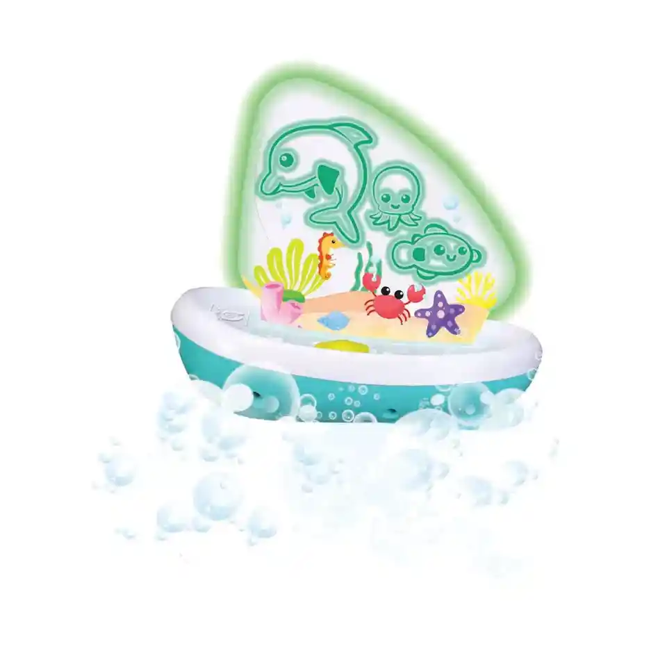 Juguete Para El Baño Barco Con Luces Niños Y Niñas