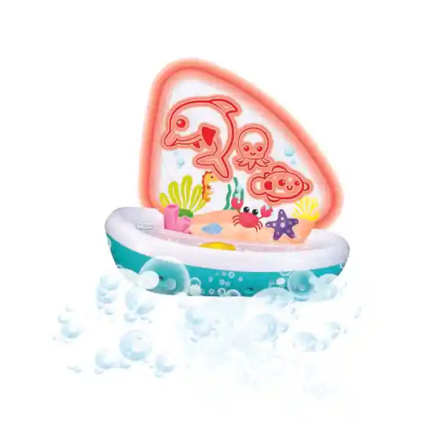 Juguete Para El Baño Barco Con Luces Niños Y Niñas