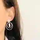 Aretes Argollas De Plata Y Perlas