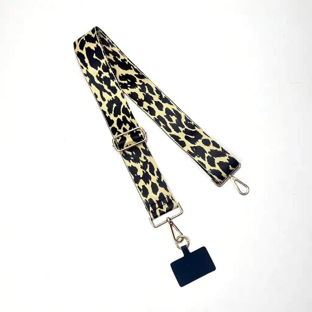 Strap Celular Leopardo Cafe