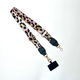 Strap Celular Animal Print Rosa