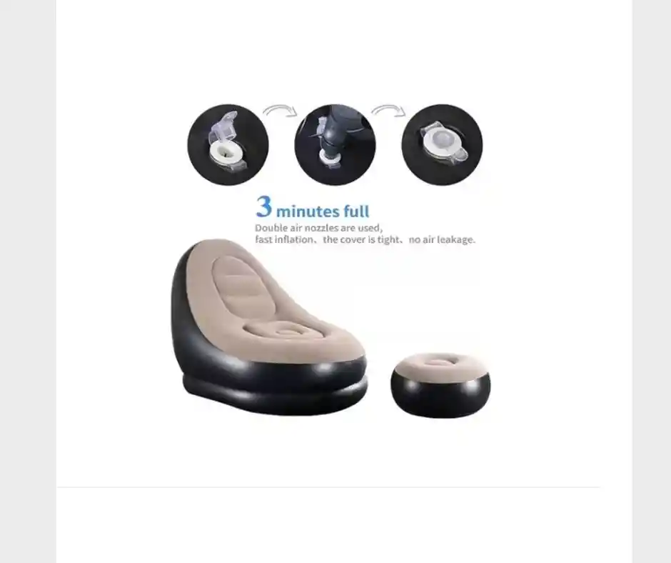 Sofá Sillón Genérico Puff Con Reposapiés Inflable.