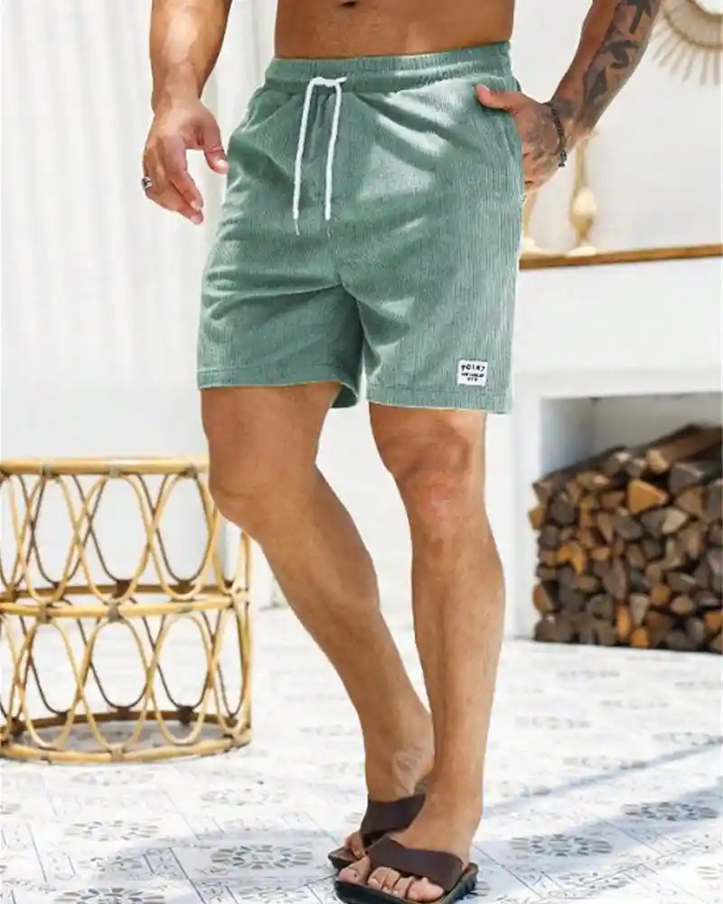 Bermudas,shorts Casuales De Corduroy Para Hombres