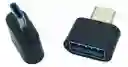 Adaptador Convertidor Usb 3.0 Hembra Otg A Tipo C Usb-c Macho/color Negro