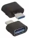 Adaptador Convertidor Usb 3.0 Hembra Otg A Tipo C Usb-c Macho/color Negro