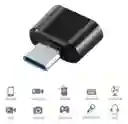 Adaptador Convertidor Usb 3.0 Hembra Otg A Tipo C Usb-c Macho/color Negro