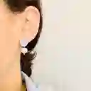 Aretes De Plata Martillada Y Perlas
