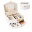 Joyero De Lujo Organizador De Joyas 2 Niveles Con Espejo Ideal Con Llave