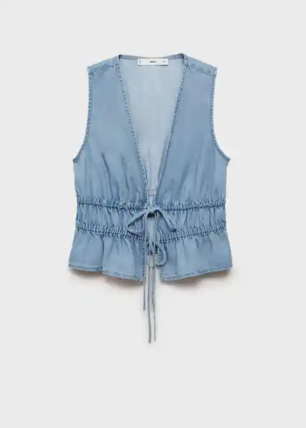 Top Siros Tejano Claro Talla M Mujer Mango