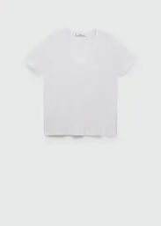 Camiseta Vispi Blanco Talla M Mujer Mango