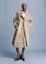 Gabardina Trench Lolipop Beige Talla 24 Mujer Mango