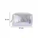 Cosmetiquera Rectangular Piel Cocodrilo Serie Plata Miniso