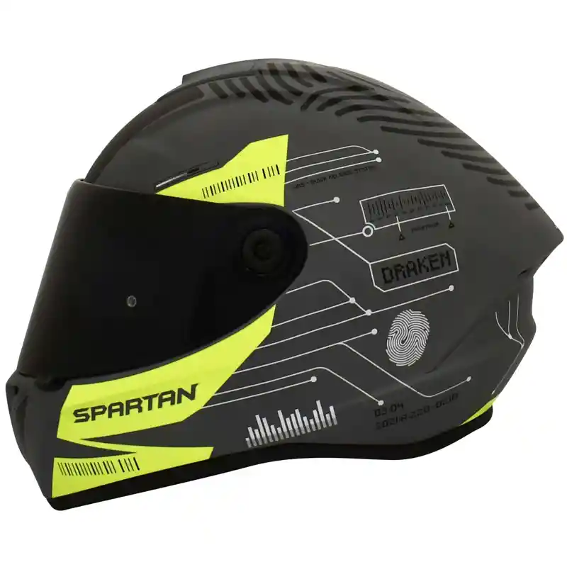 Casco Moto Spartan Draken Fingerprint B1 Certificado Ece Dot Disponible Talla M