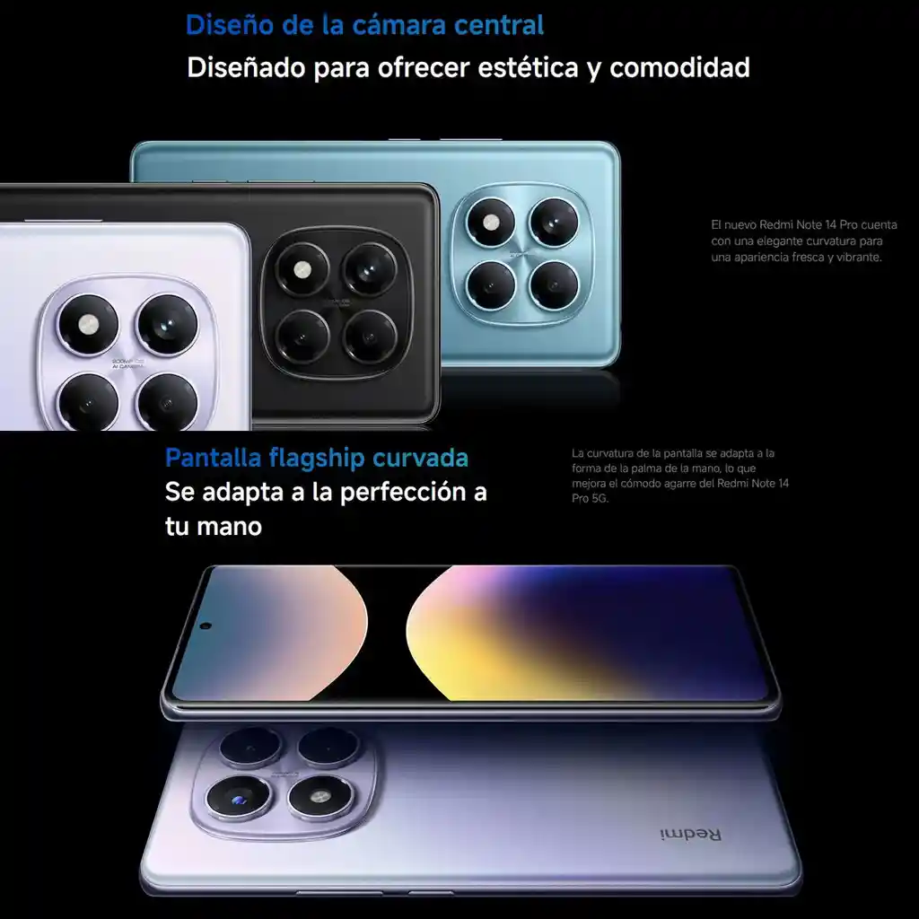 Celular Redmi Note 14 Pro 256gb /8gb Azul + Band 9 Active Blk