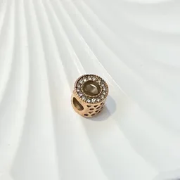 Charm Aro De Brillos Rosa