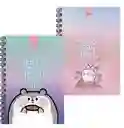 Cuaderno Pequeño 7 Materias Femenino Cuadriculado