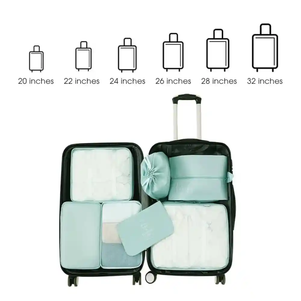 Organizadores De Viaje Multifuncional Kit X 7 Piezas