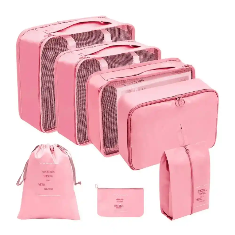 Organizadores De Viaje Multifuncional Kit X 7 Piezas