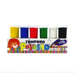 Temperas Payasito 6 Colres Mas Paleta Y Pincel