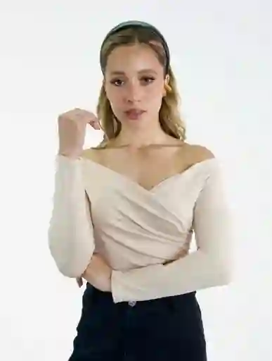 Body Para Mujer Cuello Bandeja Manga Larga - Lauren Nude M
