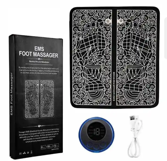 Masajeador De Pies Electronico Reflexologia Ems Color Negro