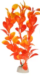 Planta Plastica 20cm Naranja/roja Para Acuario