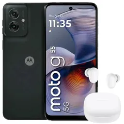Celular Motorola Moto G55 5g 256gb /8gb Black + Buds 6 Play Wht