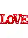 Letras Love De Luces Decoracion Amor Y Amistad 3d Rojo