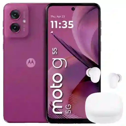Celular Motorola Moto G55 5g 256gb /8gb Pink + Buds 6 Play Wht