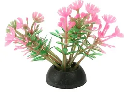 Planta Plastica5 Cm Flor Rosada