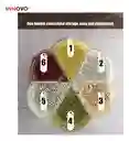 Dispensador De Alimentos Granos Cereales Giratorio X6 Compartimientos Grain Bucked Innovo Home