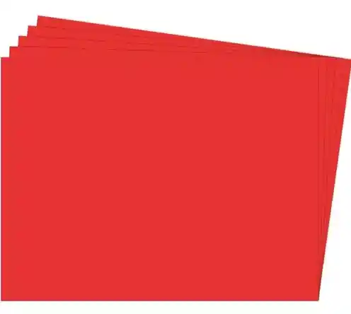 Cartulina Plana Rojo - 1/8