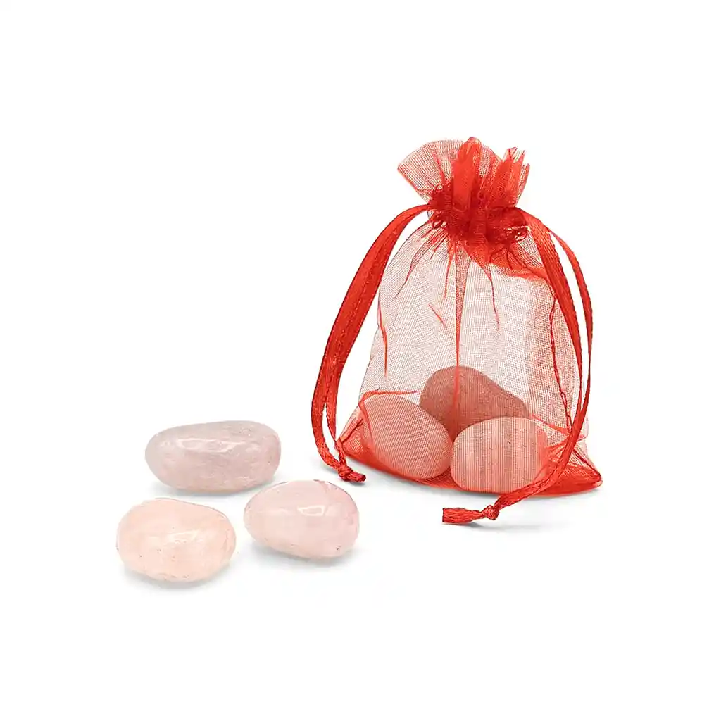 Kit De Amor Y Armonía Piedras De Cuarzo Rosado