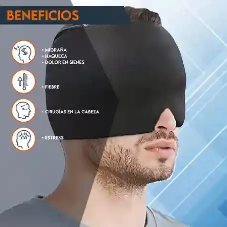 Gorro Mascara De Gel Frío Control Migraña