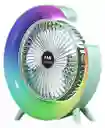 Ventilador Portatil De Escritorio Rgb Led Recargable
