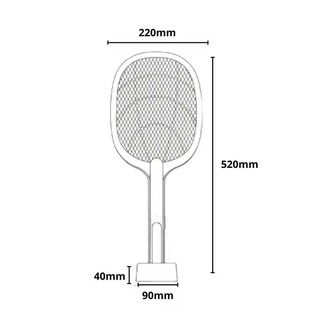 Raqueta Electrica Mata Zancudos Mosquitos Luz Uv Recargable