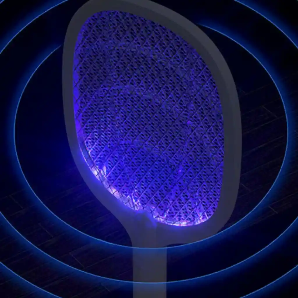 Raqueta Electrica Mata Zancudos Mosquitos Luz Uv Recargable