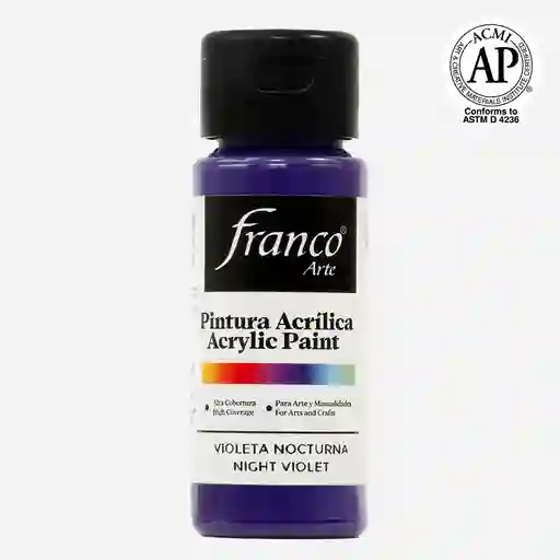 Pintura Acrilica Franco Arte Morada (violeta Nocturna)