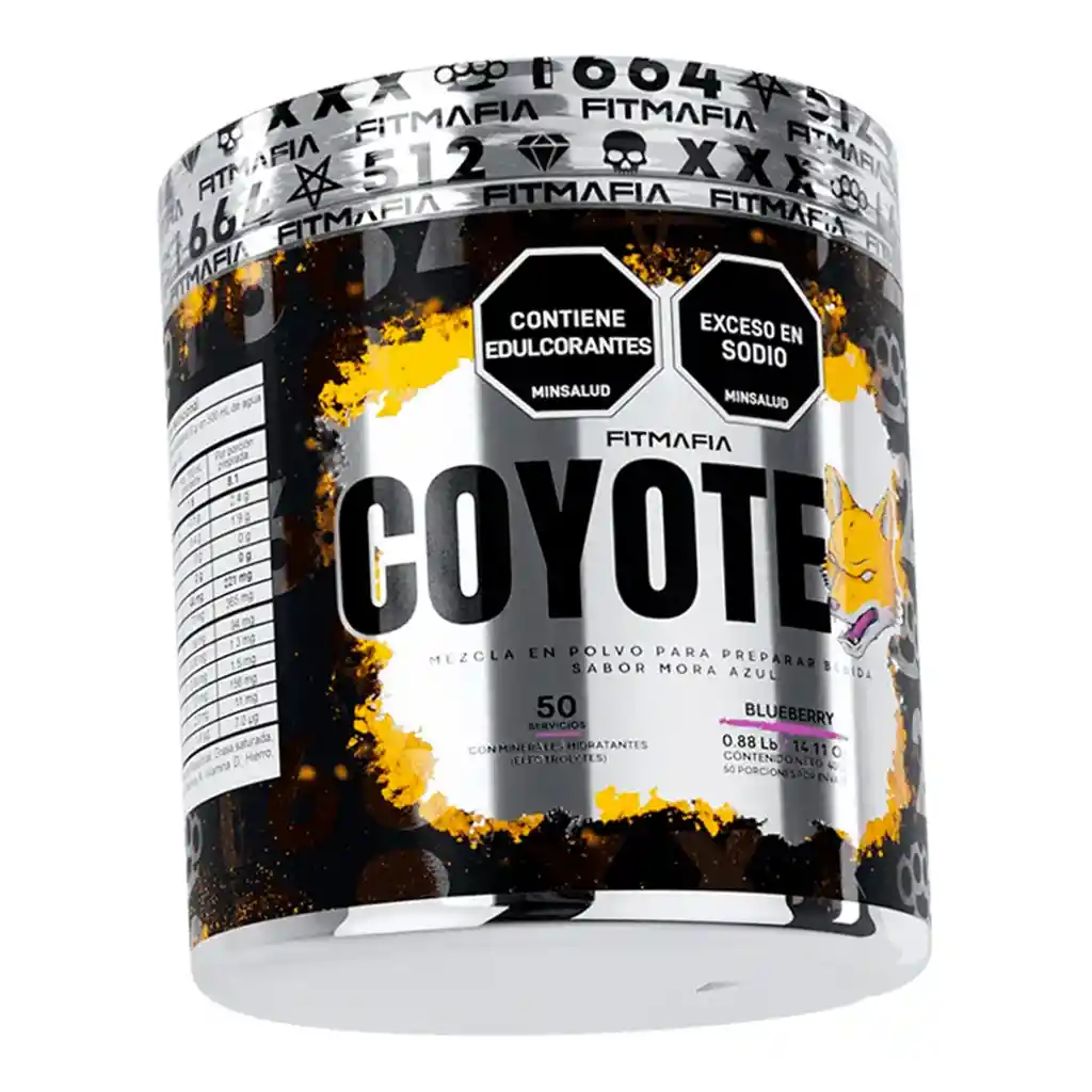 Coyote Bebida Hidratante 50 Servicios Blueberry Fitmafia