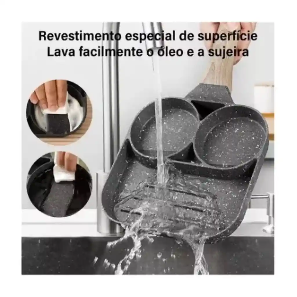 Sarten 3 Compartimientos Divisiones Huevos Pancakes Desayuno