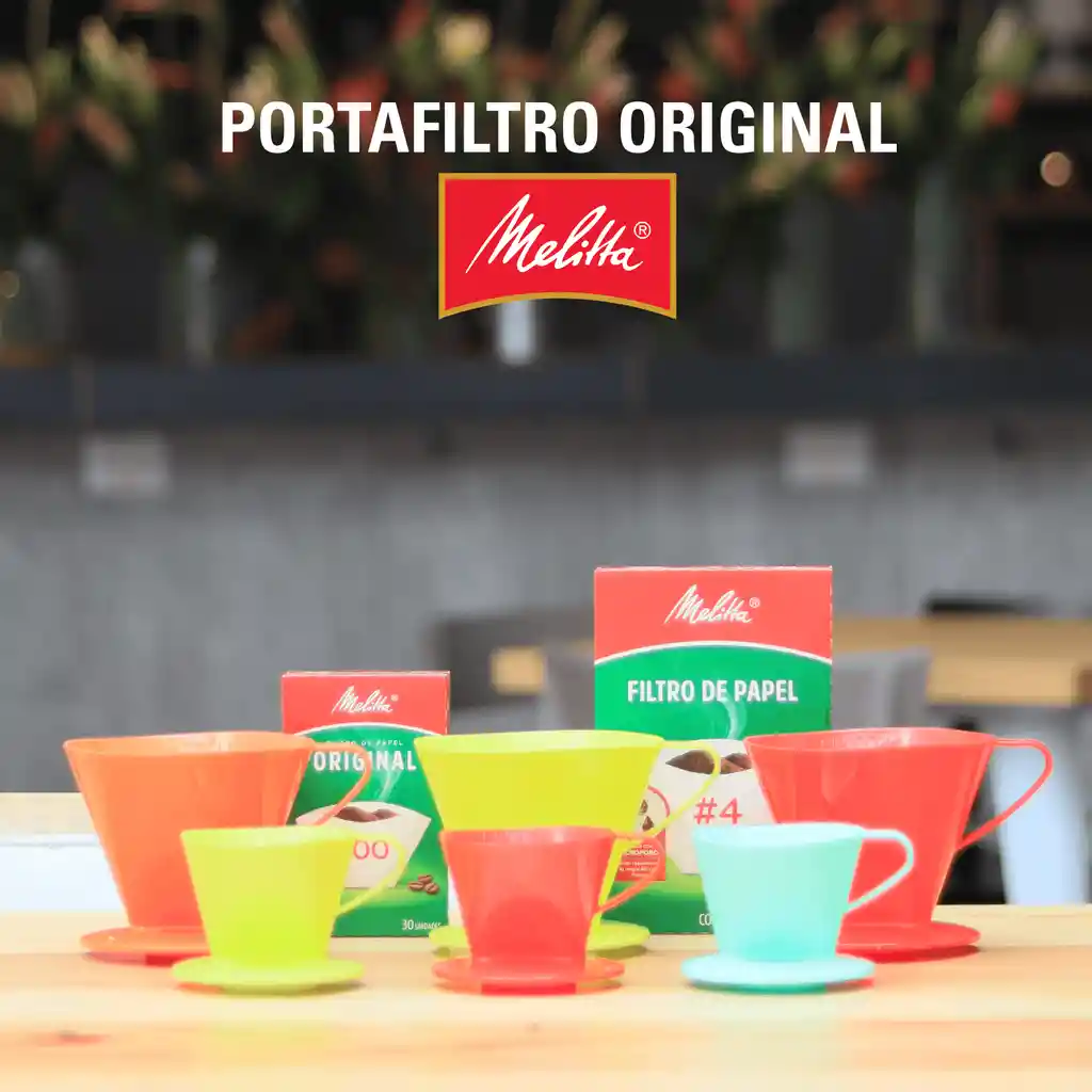 Portafiltro Melitta Naranja (tamaño #100 - Pequeño - 300 Ml)