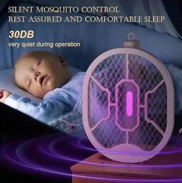 Raqueta Mata Zancudos Recargable Eléctrica Portátil